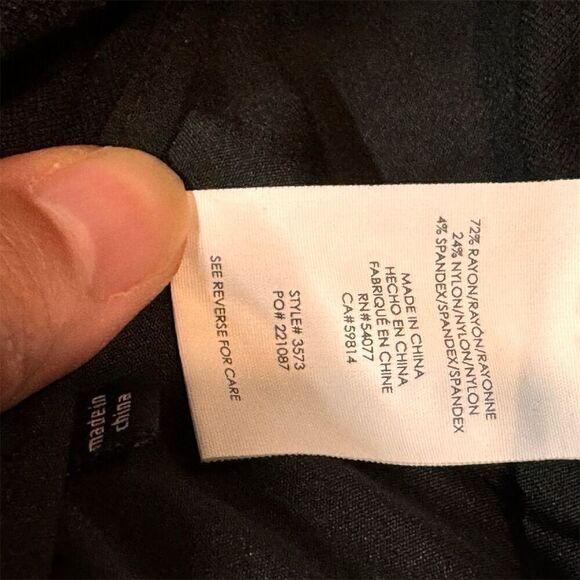 Cabi Women's Black Dress Pants Size 8 Straight Leg Business Classic - Picture 8 of 8